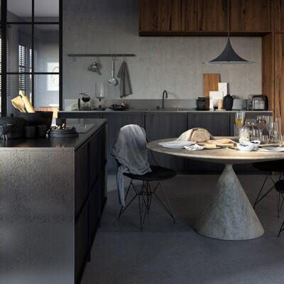 stala stalatex loft keittio tyotaso paatylevy savi loft kok stankskiva diskbank lerjord 900x600 1